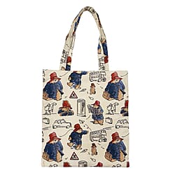 Signare Paddington Woven Flat Tote Bag - Light Blue