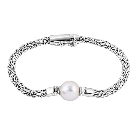 Royal Bali Edison Pearl Borobudur Bracelet  (Size - 7.5) in Sterling Silver 11.73 Ct, Silver Wt. 14.00 Gms.
