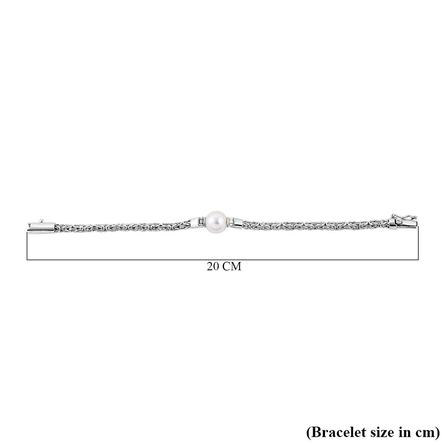 Royal Bali Edison Pearl Borobudur Bracelet  (Size - 7.5) in Sterling Silver 11.73 Ct, Silver Wt. 14.00 Gms.