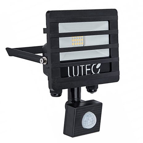 Lutec Tec10 Pir With Low Glare Wall Light Integrated LED IP65 - Black