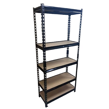 New Collection - 5 Tier Boltless Shelving ( Metal) - Black