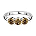 Diamond Cluster Ring in Rhodium Overlay Sterling Silver