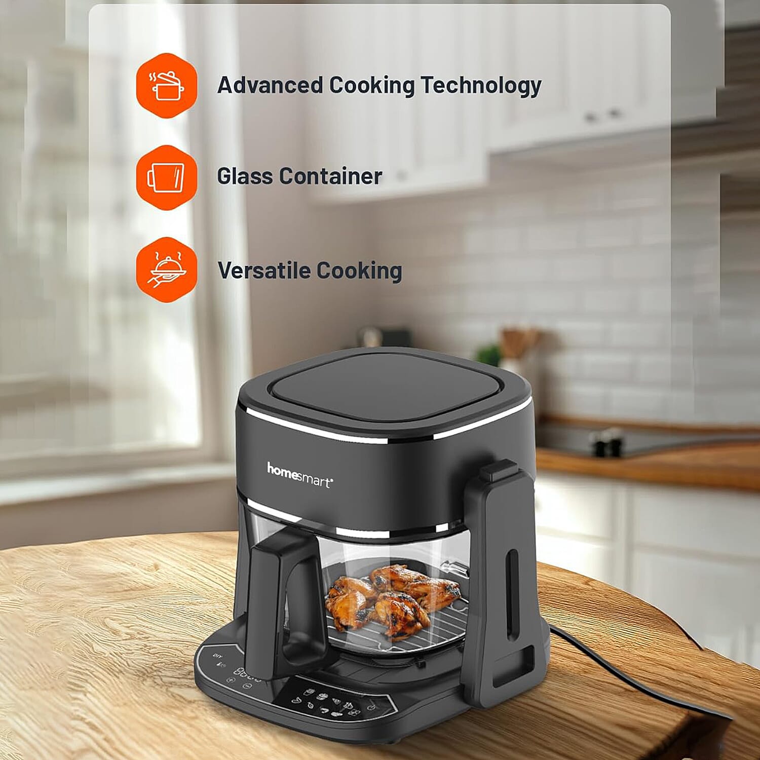 Homesmart - 2 in 1 Multifunctional Digital Air Fryer and Grill, 4.5 L Capacity 8 Programs (1200-1400W) Homesmart - 2 in 1 Multifunctional Digital Air Fryer and Grill, 4.5 L Capacity 8 Programs (1200-1400W)
