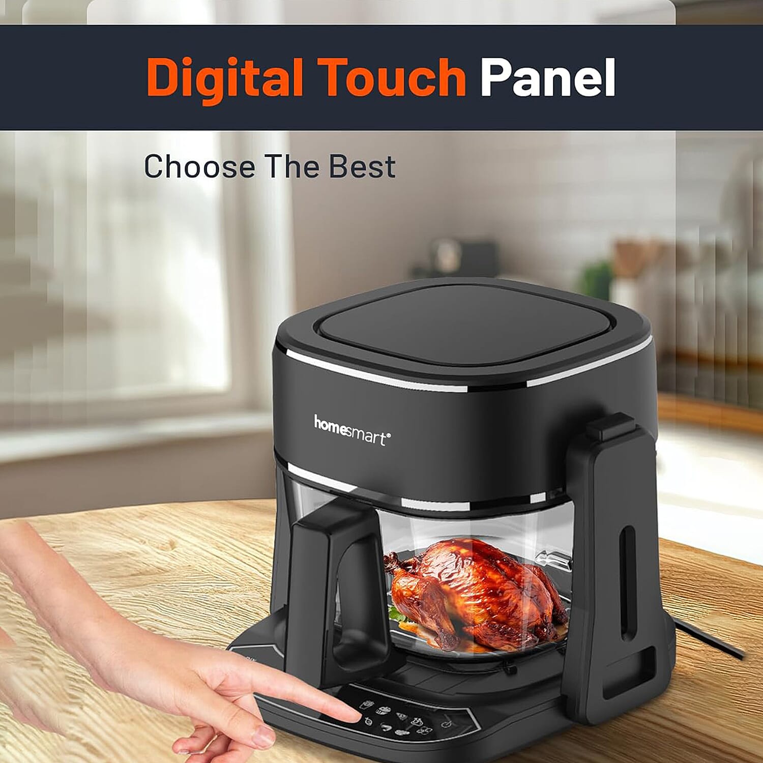 Homesmart - 2 in 1 Multifunctional Digital Air Fryer and Grill, 4.5 L Capacity 8 Programs (1200-1400W) Homesmart - 2 in 1 Multifunctional Digital Air Fryer and Grill, 4.5 L Capacity 8 Programs (1200-1400W)