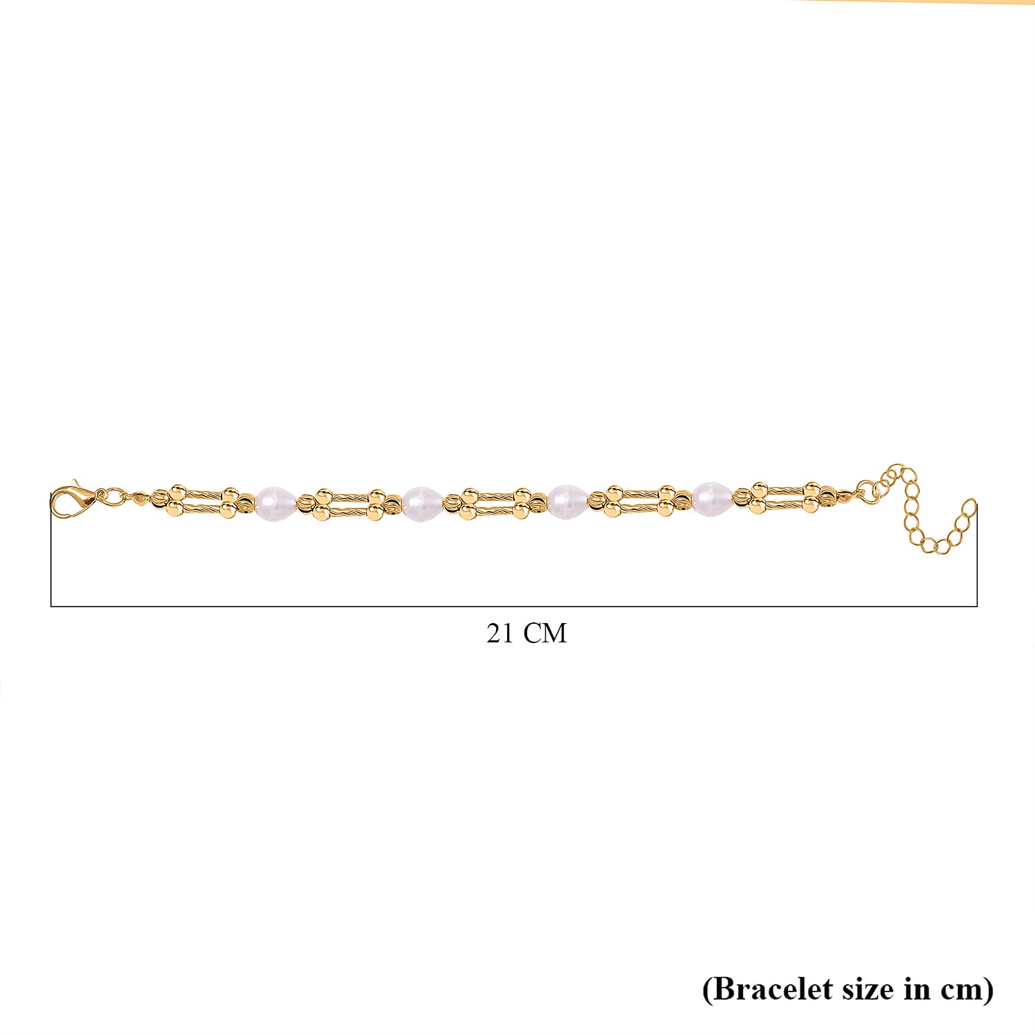 White Fresh Water Pearl Bracelet (Size - 7.5-2)  10.00 Ct.