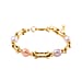 Peach Fresh Water Pearl Bracelet (Size -7.5-2) in Rose Gold Tone 10.00 Ct.