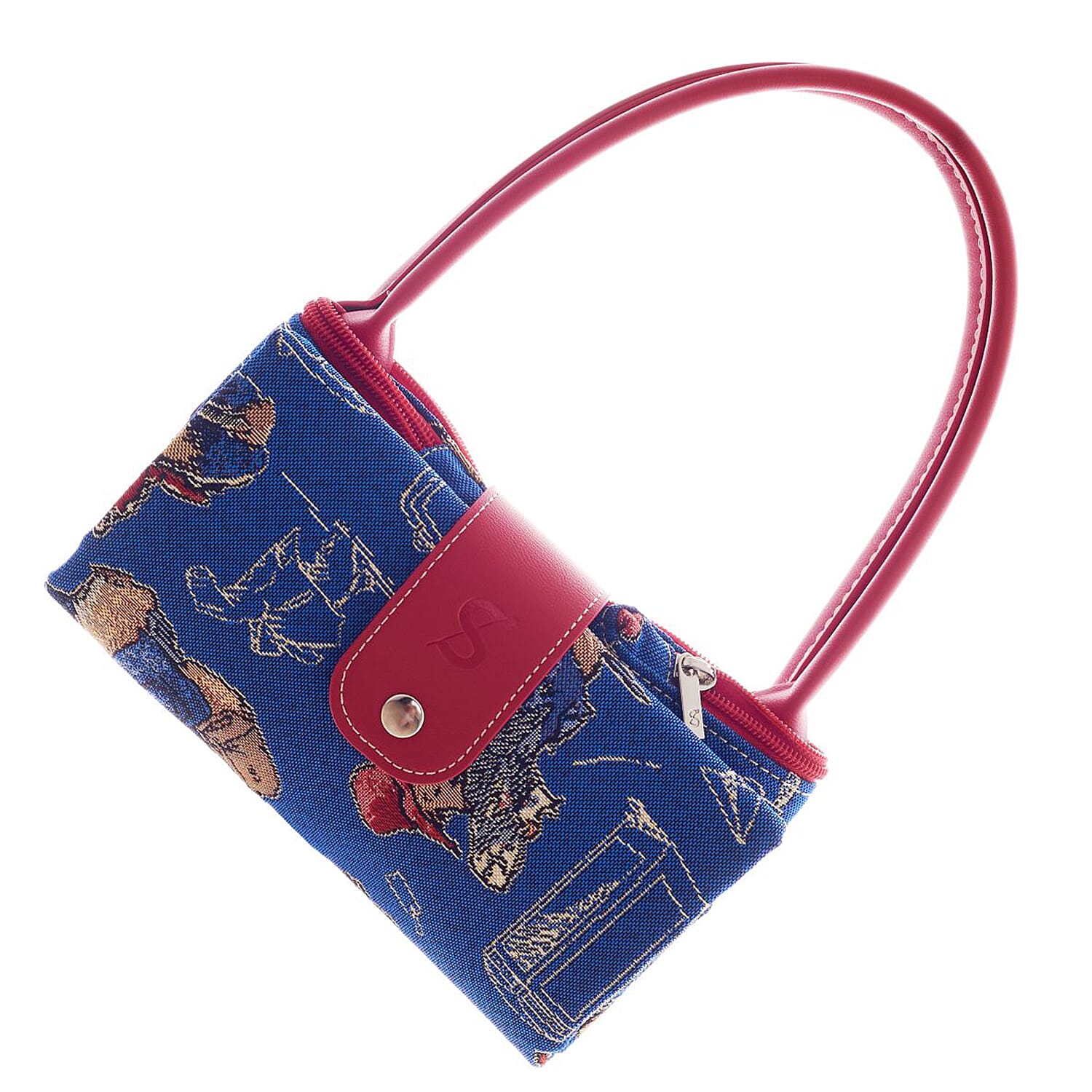 Signare Paddington Woven Folding Bag - Blue Multi