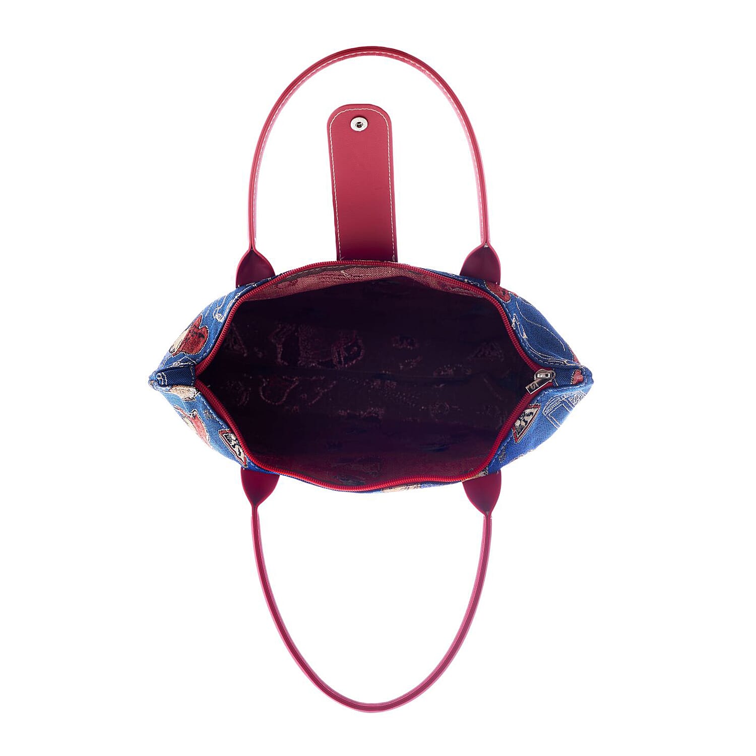 Signare Paddington Woven Folding Bag - Blue Multi