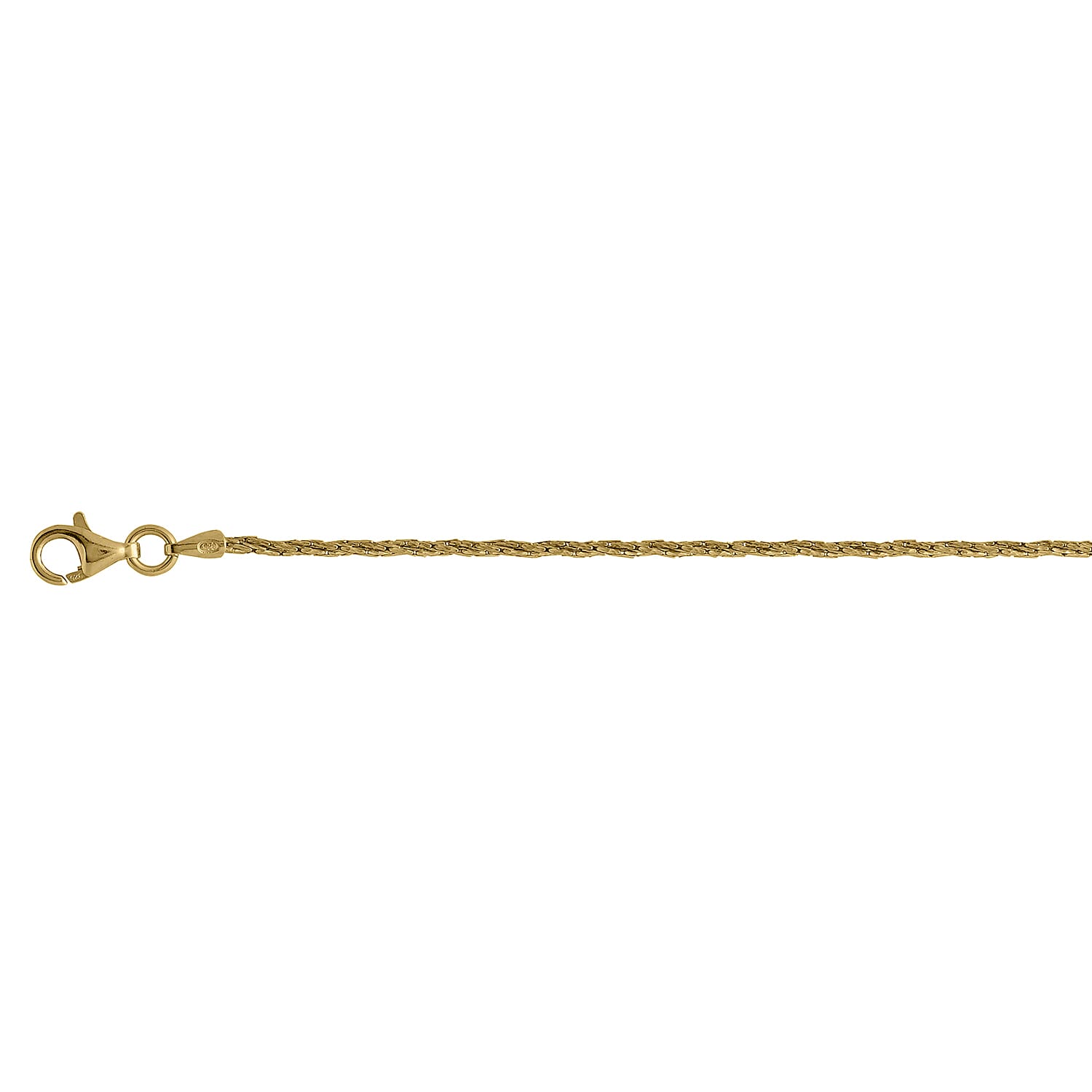 Gold Plated Sterling Silver Chain (Size - 18) with Lobster Clasp, Silver Wt. 5.70 Gms