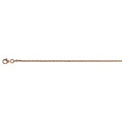 Rope Chain (Size - 18) with Lobster Clasp in Rose Gold Plating Sterling Silver, Silver Wt. 5.55 Gms.