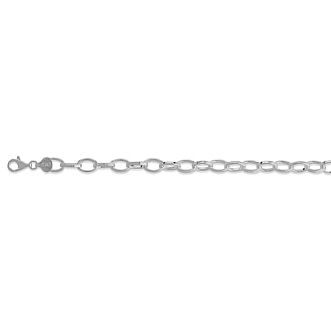 Vicenza Close Out Deal Sterling Silver Romy Rolo Necklace (Size - 20) With Lobster Clasp, Silver Wt. 35.31 Gms