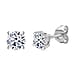 Luxuriant Diamond 1 Ct. Lab Grown Diamond Stud Solitaire Earrings in Platinum Sterling Silver