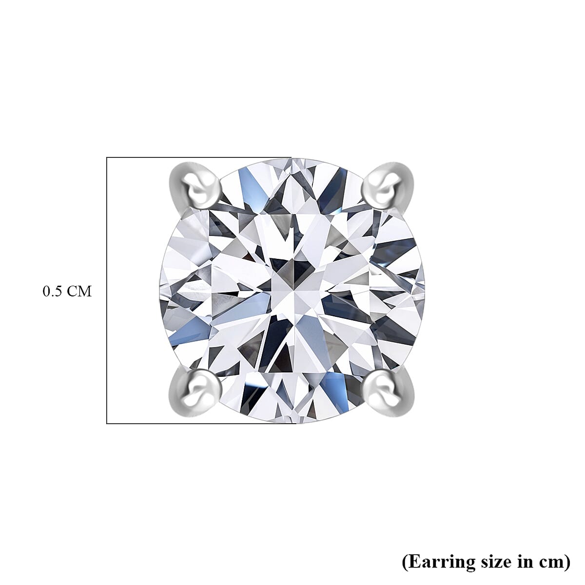 Luxuriant Diamond - Lab Grown Diamond (VS-G-H) Earring with Push Back in Platinum Overlay Sterling Silver 1.00 Ct. Luxuriant Diamond - Lab Grown Diamond (VS-G-H) Earring with Push Back in Platinum Overlay Sterling Silver 1.00 Ct.