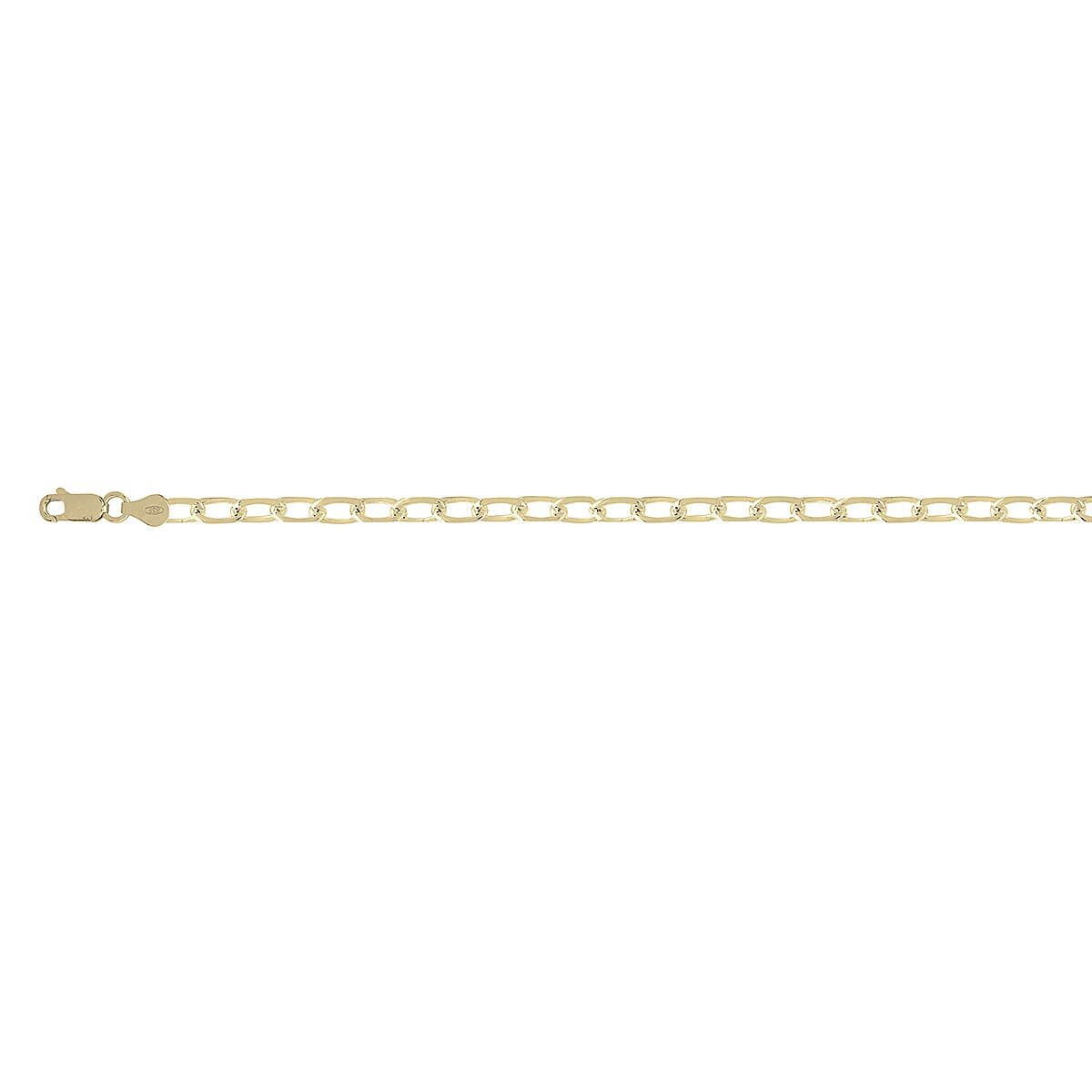 Vicenza Close Out - Yellow Gold Overlay Sterling Silver Cable Necklace (Size - 20) with Lobster Clasp, Silver Wt. 16.11 Gms