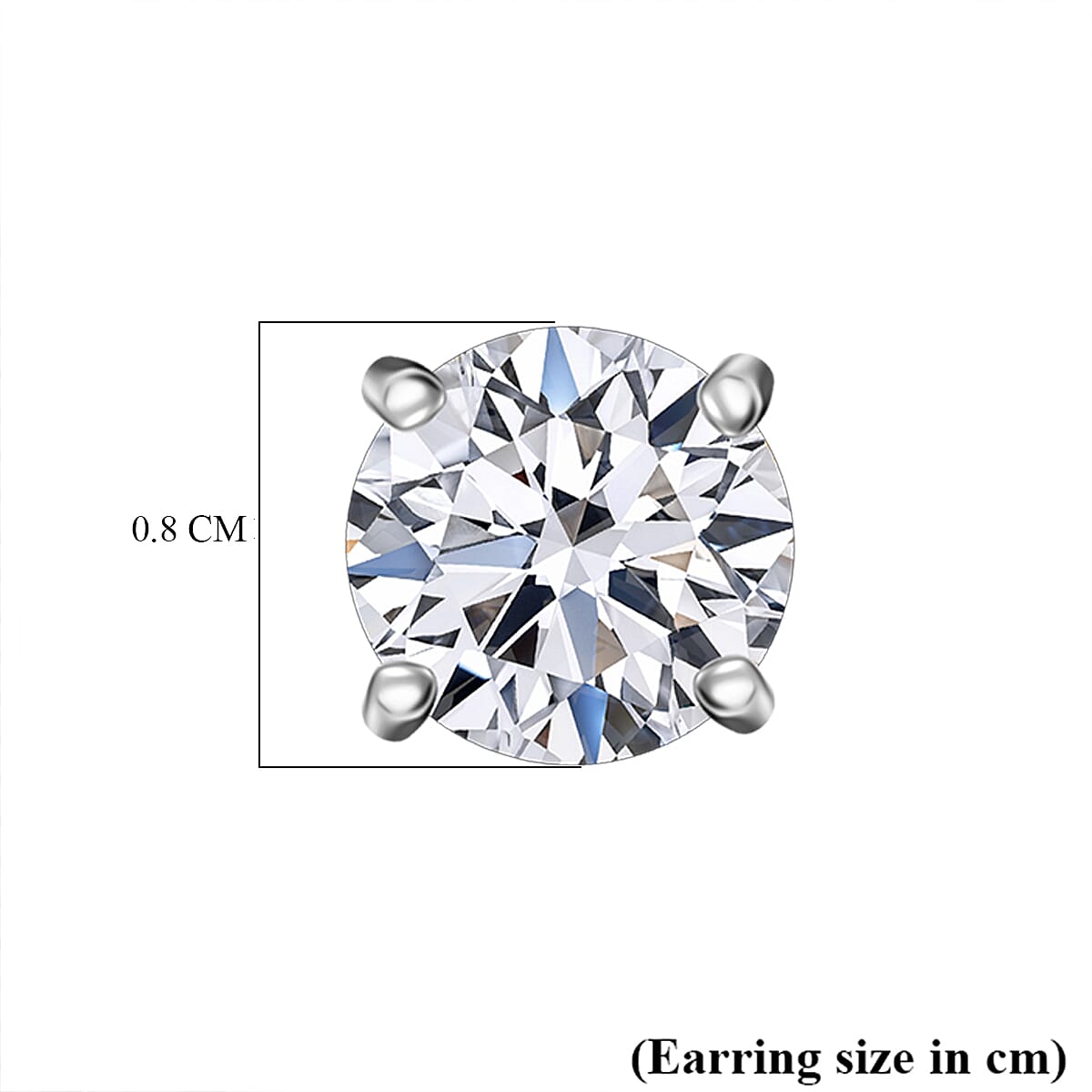 Luxuriant Lab Grown Diamond (SI-GH) Earring with Push Back in Platinum Overlay Sterling Silver 1.50 Ct.