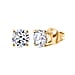 LUXURIANT 1.5 Ct. Lab Grown Diamond Solitaire Stud Earring in 18K Yellow Gold Vermeil Over Sterling Silver