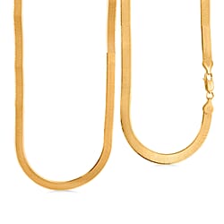 Italian Made - Rhodium Overlay Sterling Silver Stardust Herringbone Necklace (Size - 18) With Lobster Clasp, Silver Wt. 12.71 Gms