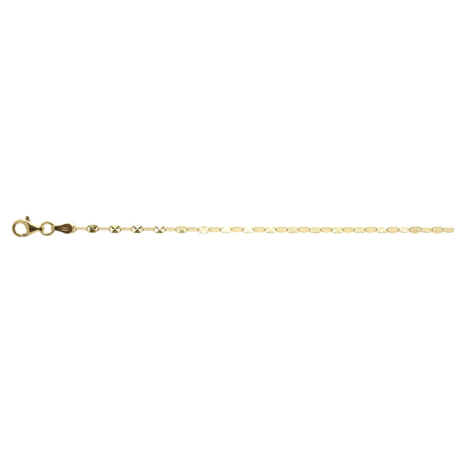 Mega Deal - Confetti Pyramid Necklace (Size - 20) with Lobster Clasp in Gold Plating Sterling Silver