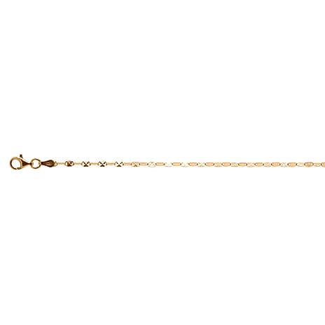 Confetti Pyramid Chain (Size - 20) with Lobster Clasp in Rose Gold Plating Sterling Silver
