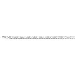Italian Closeout Deal - Gold Overlay Sterling Silver Double Curb Necklace (Size - 20) with Lobster Clasp, Silver Wt. 50.54 Gms.