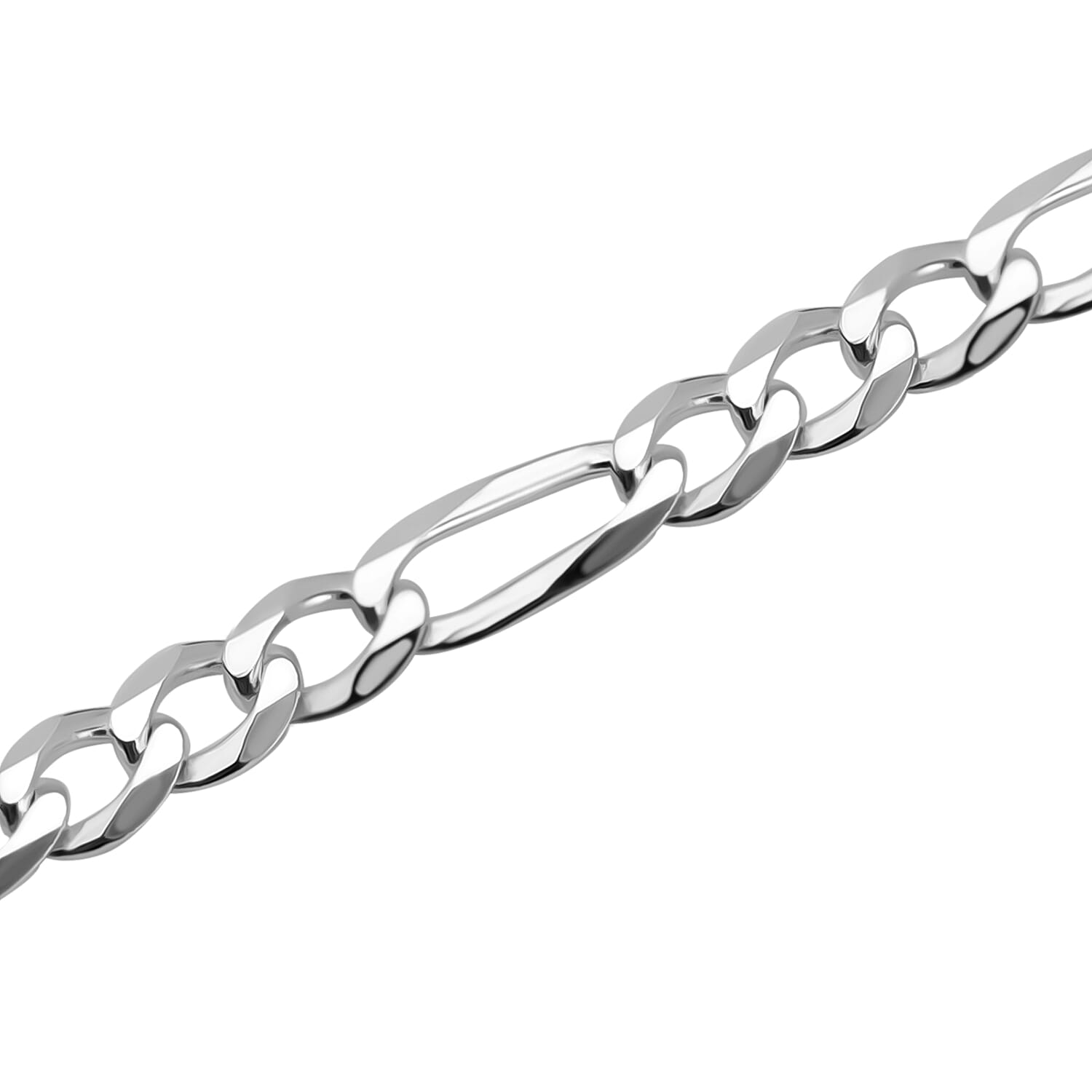 Italian Mega Close Out Deal - Sterling Silver Figaro Bracelet (Size - 7.5)