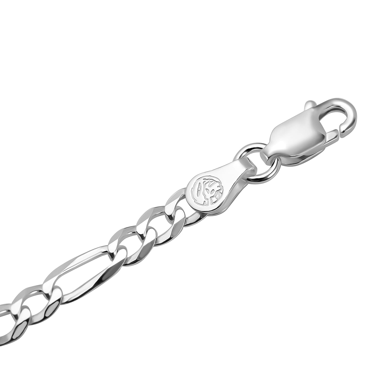 Italian Mega Close Out Deal - Sterling Silver Figaro Bracelet (Size - 7.5)