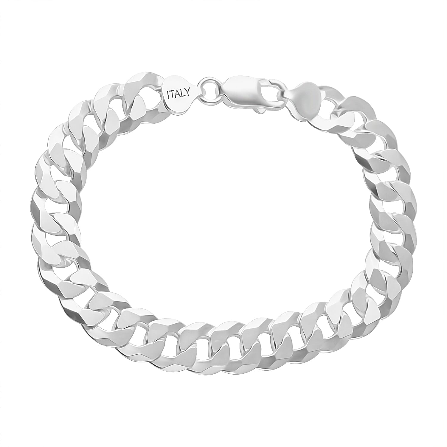 Biggest Close Out - Sterling Silver Curb Bracelet (Size - 8) with Lobster Clasp Silver Wt. 22.00 Gms.