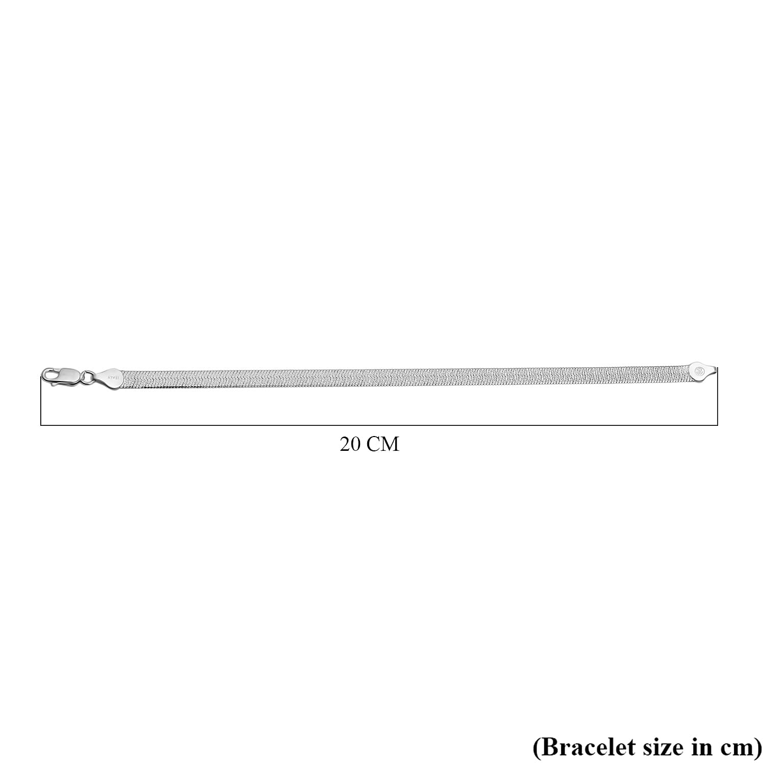 Hatton Garden Closeout - Designer Inspired Herringbone Bracelet (Size - 7.5) With Lobster Clasp in Platinum Overlay Sterling Silver