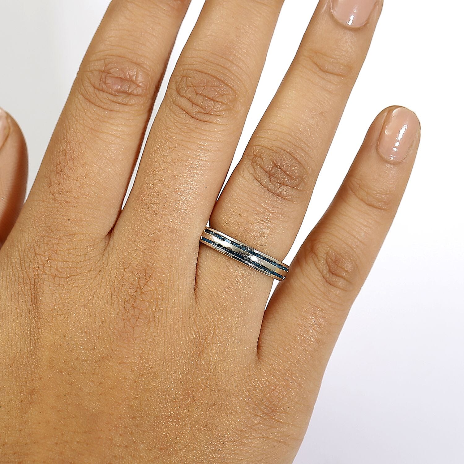 Diamond Band Ring in Sterling Silver