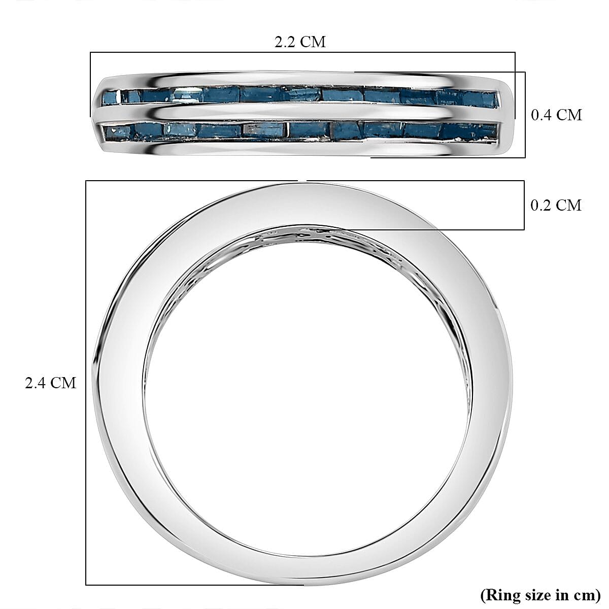 Diamond Band Ring in Sterling Silver
