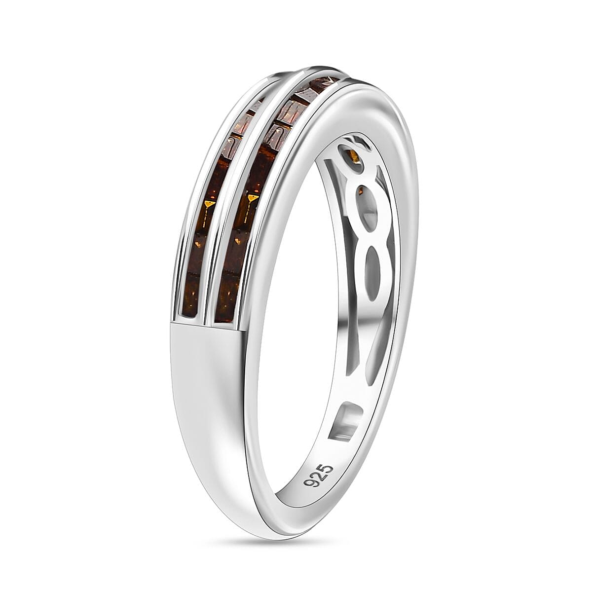 Diamond Band Ring in Sterling Silver