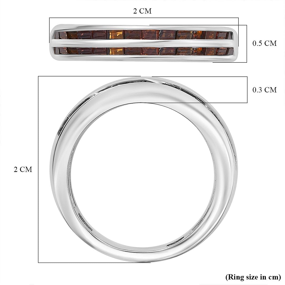 Diamond Band Ring in Sterling Silver