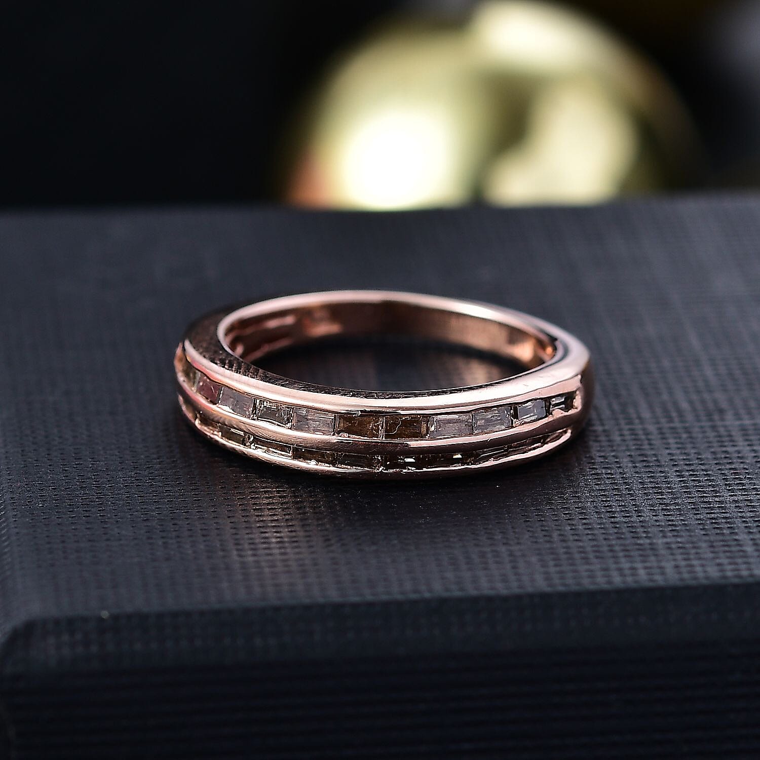 Diamond Band Ring in Sterling Silver