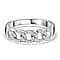 Diamond Band Ring in Rhodium Overlay Sterling Silver