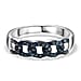 Diamond Band Ring in Rhodium Overlay Sterling Silver