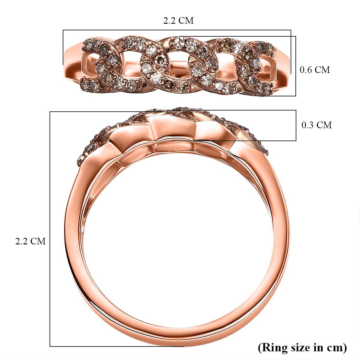 Diamond Band Ring in Rhodium Overlay Sterling Silver