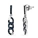 White Diamond Earring with Push Back in Rhodium Overlay Sterling Silver 0.25 Ct.