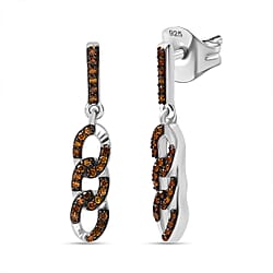 Diamond Earring with Push Back in Rhodium Overlay Sterling Silver