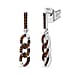 White Diamond Earring with Push Back in Rhodium Overlay Sterling Silver 0.25 Ct.