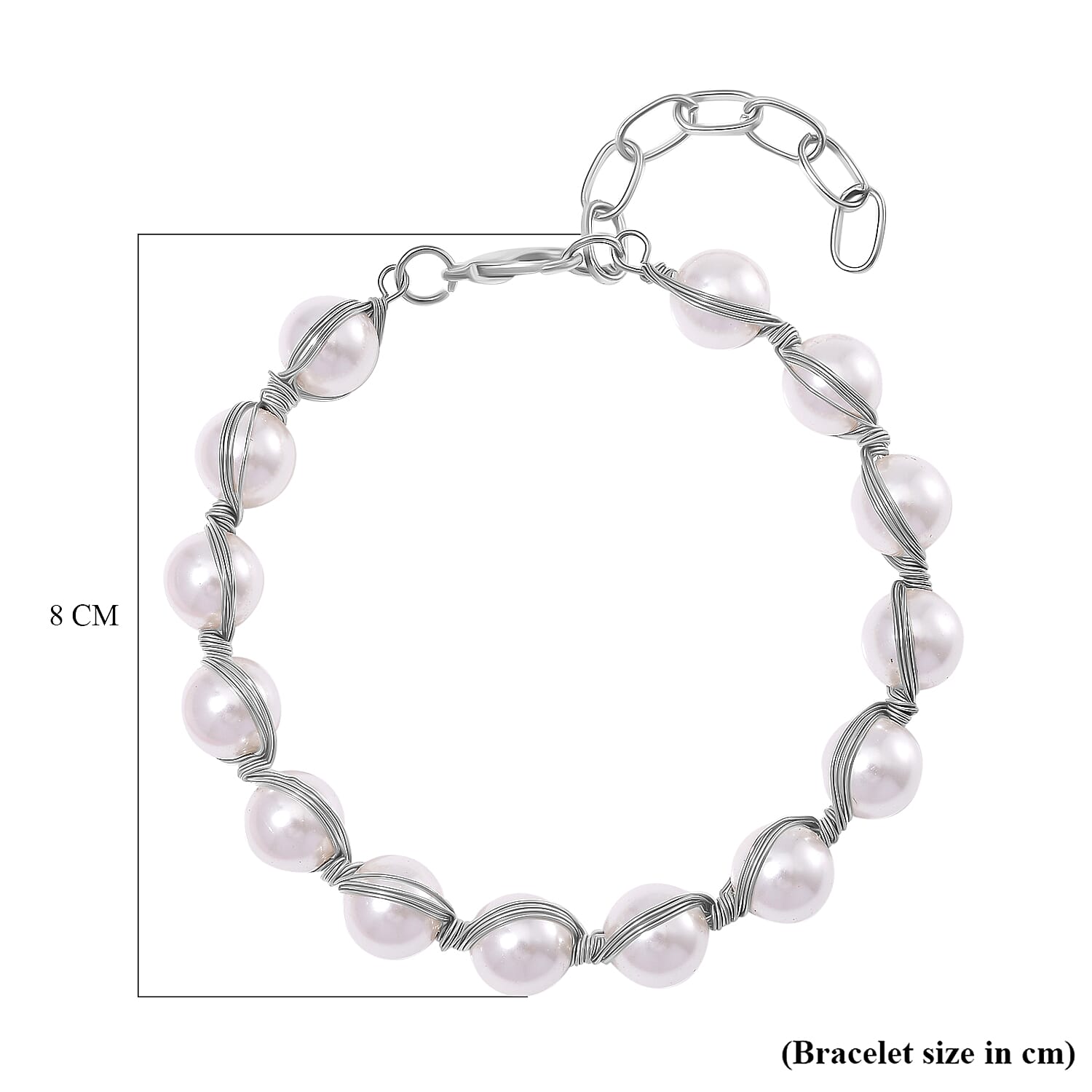 Shell Pearl Bracelet (Size - 7-2 Ext) 