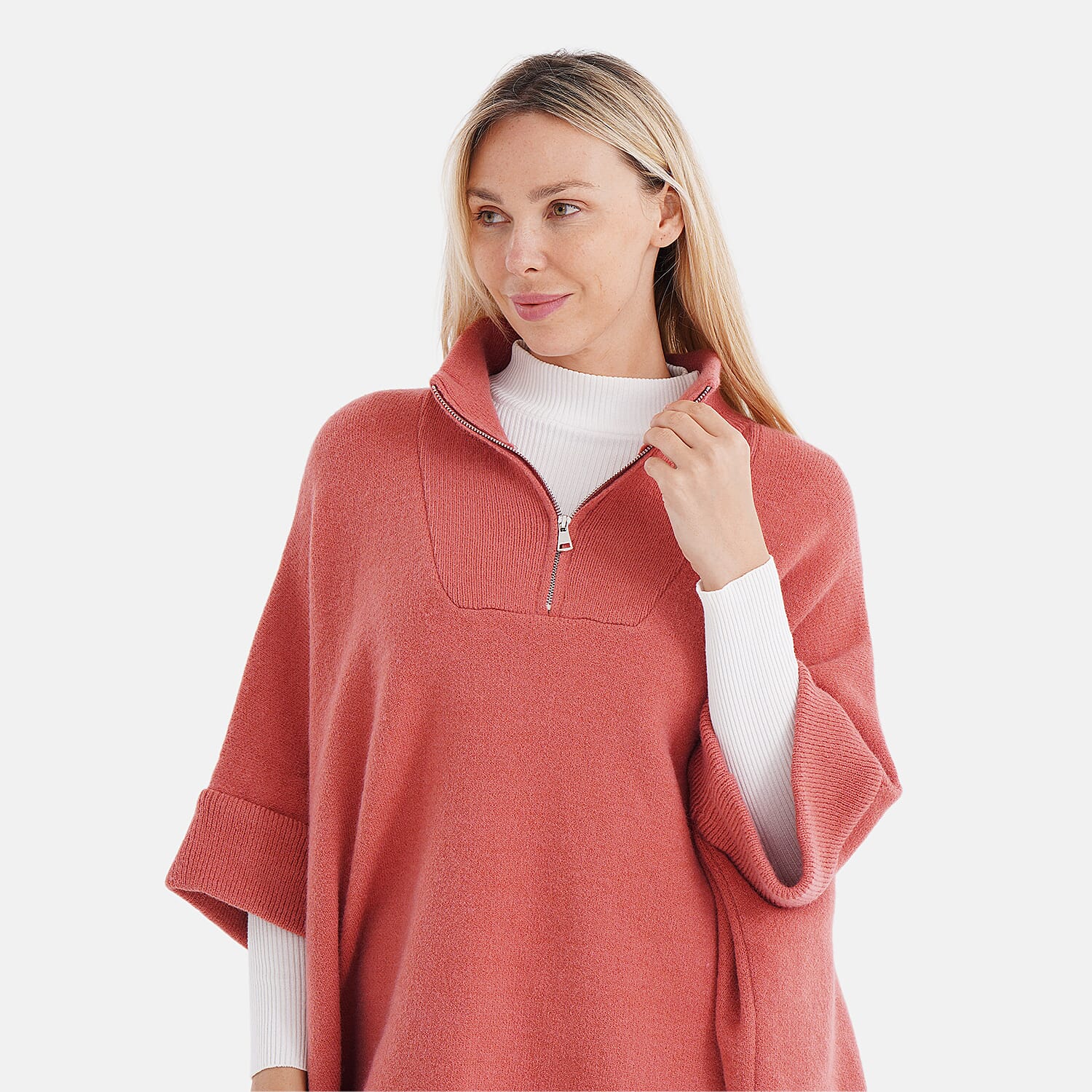 Tamsy Turtleneck Half Sleeve Jumper (Free Size) - Orange