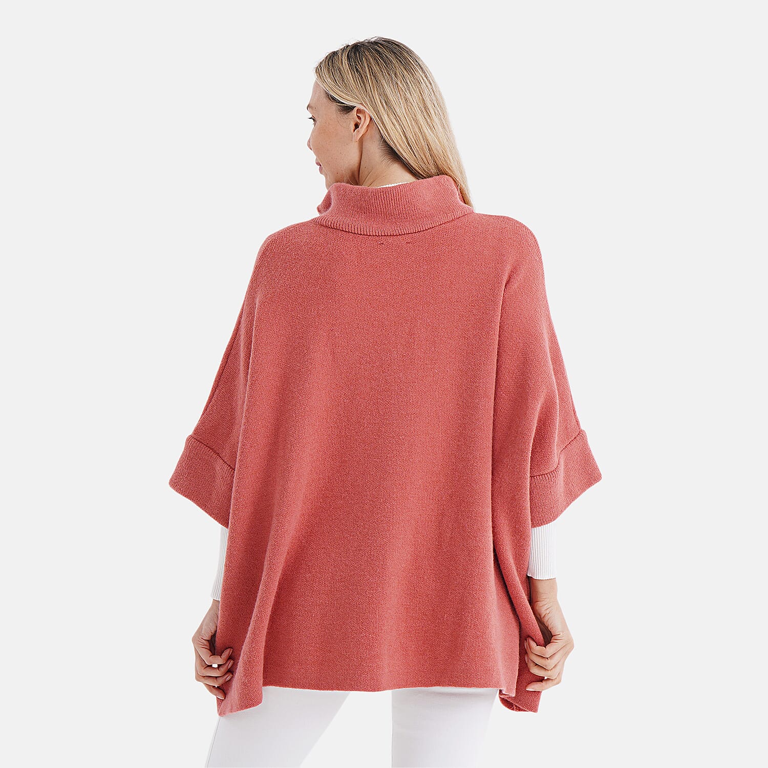 Tamsy Turtleneck Half Sleeve Jumper (Free Size) - Orange