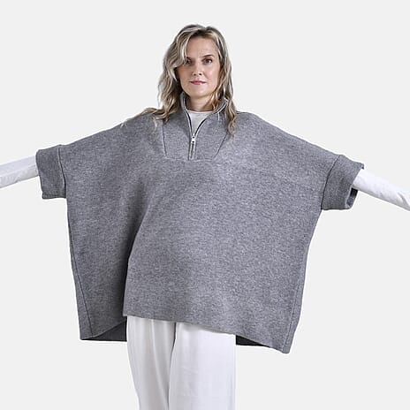 Tamsy Turtleneck Half Sleeve Jumper (Free Size) - Grey