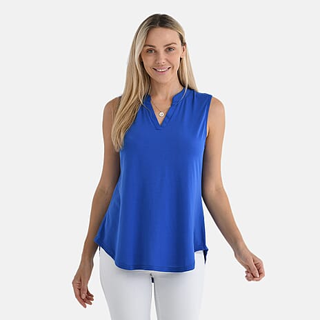 & Maisi Leopard Blouse (Size - Medium) - Blue & Navy Blue