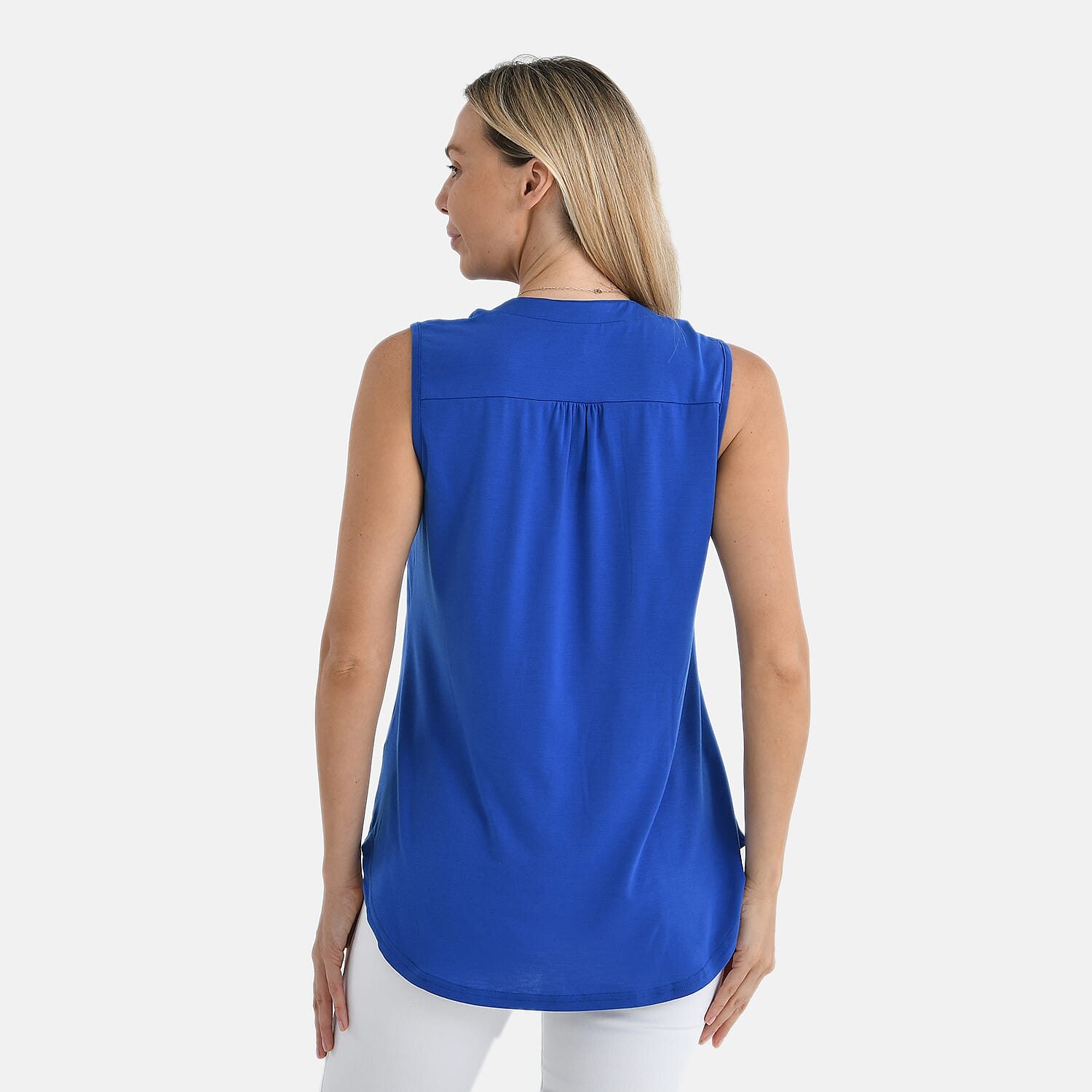 & Maisi Leopard Blouse (Size - Medium) - Blue & Navy Blue