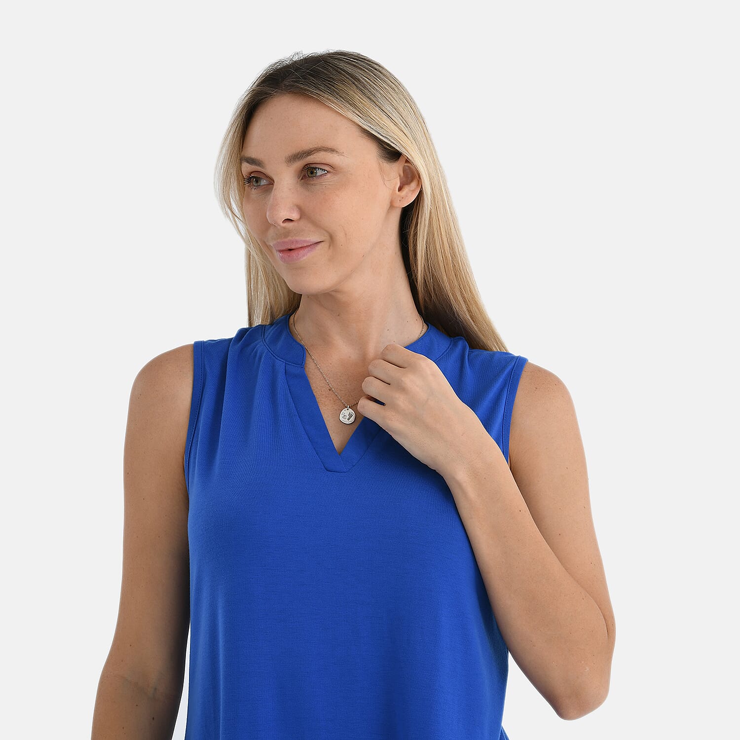 & Maisi Leopard Blouse (Size - Medium) - Blue & Navy Blue