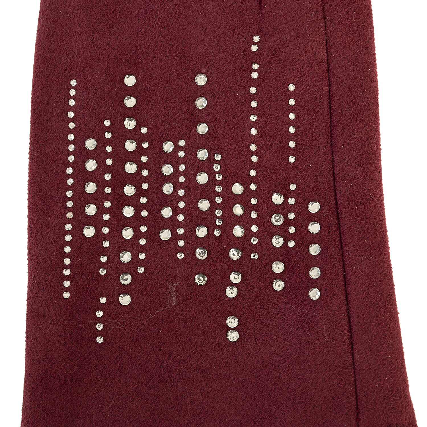 Set of Winter Scarf (Grey) and Gloves (Marroon)