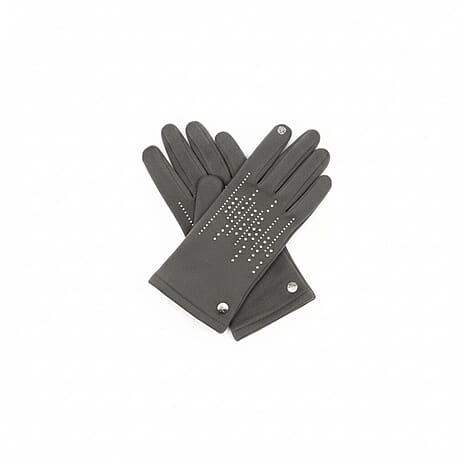 Ladies Studded Gloves - Dark Grey