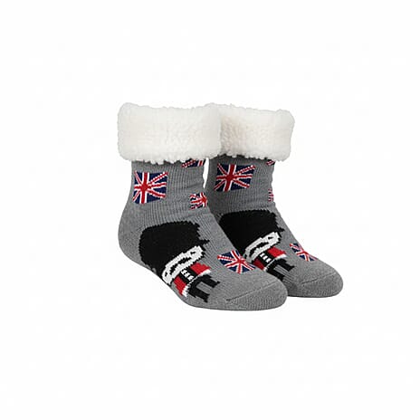 Winter Essential Deal- Cosy Sherpa Socks- Grey