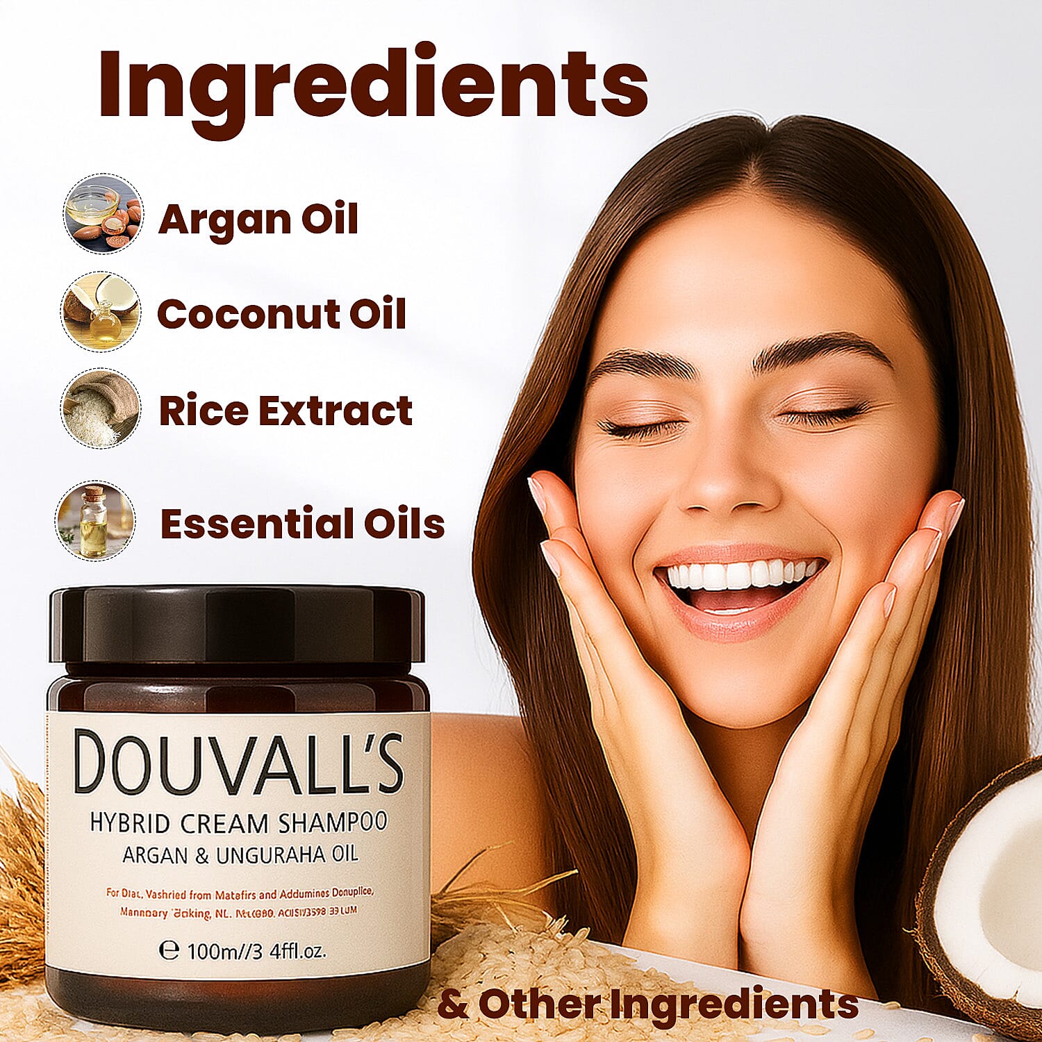 Douvalls Argan Hybrid Cream Shampoo - 100ml